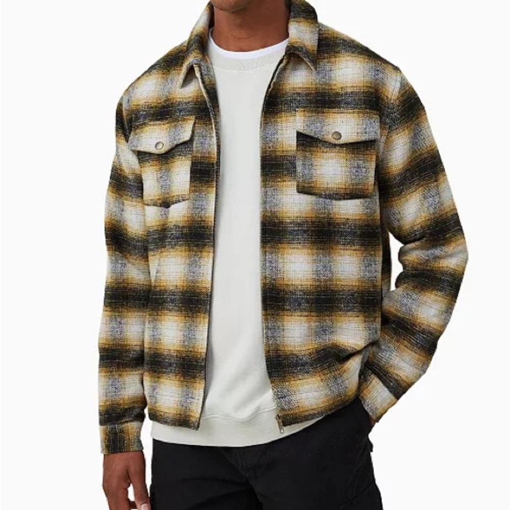COTTON ON
Men's Check Harrington Shirt Jacket